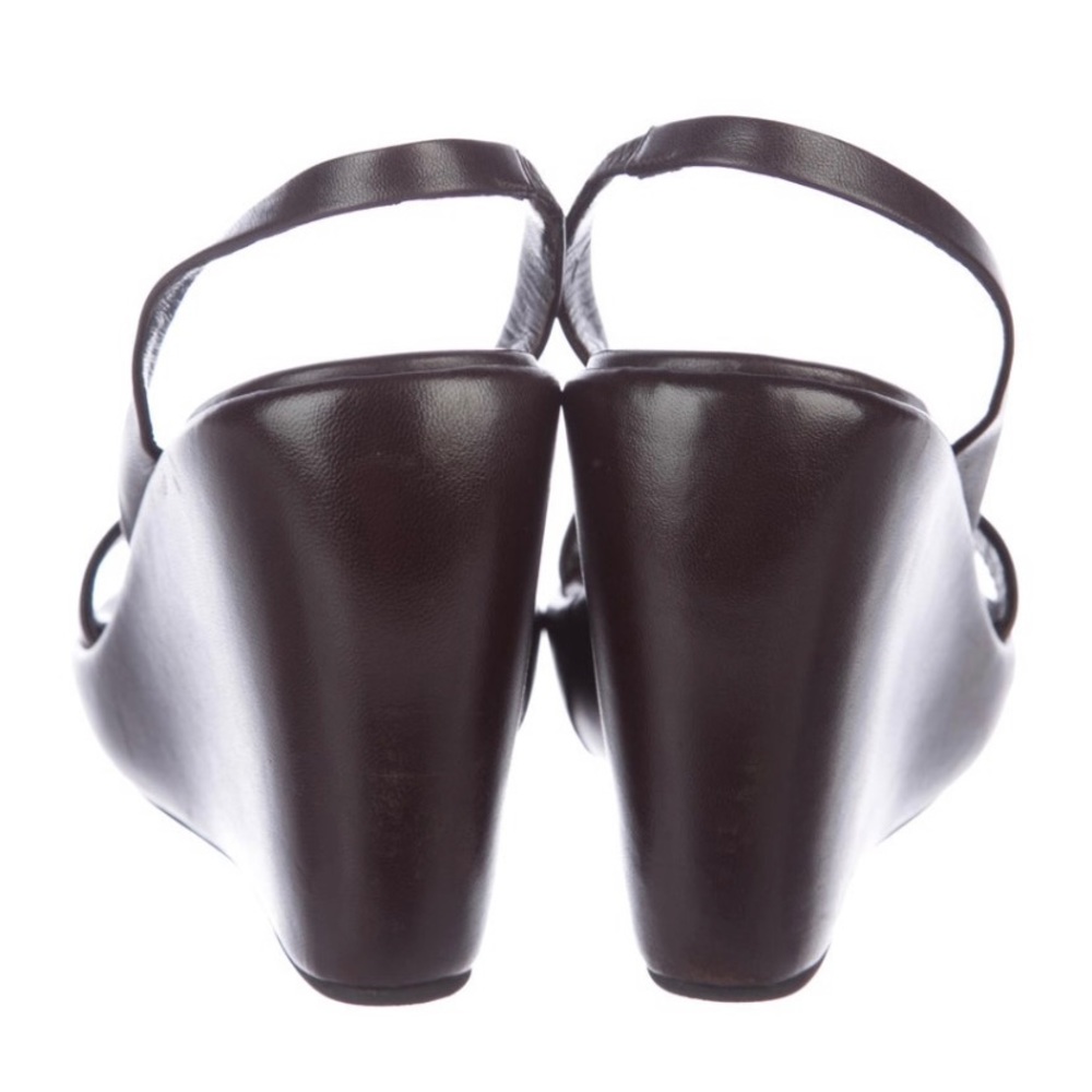 Prada Leather Wedge Sandals *Authentic* - Picture 4 of 8